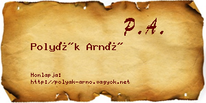 Polyák Arnó névjegykártya